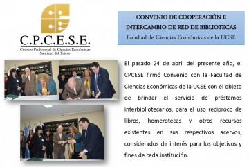 Convenio de Cooperación e Intercambio de Red de Bibliotecas.