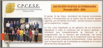 Asunción de Nuevas Autoridades en el CPCESE Período 2019-2021