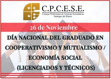Feliz Día del Graduado en Cooperativismo y Mutualismo