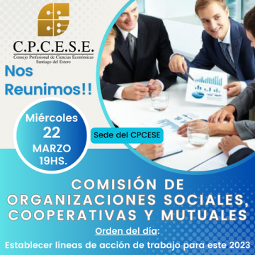 Reunión Comisión de Organizaciones Sociales, Cooperativas y Mutuales