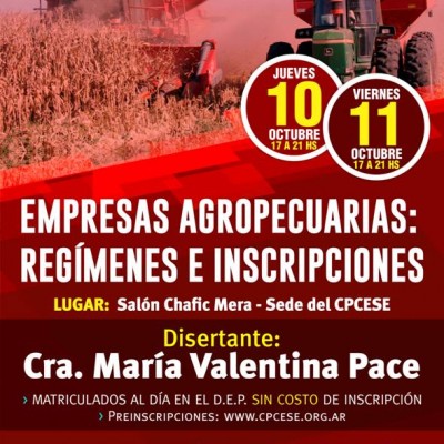 EMPRESAS AGROPECUARIAS: REGÍMENES E INSCRIPCIONES