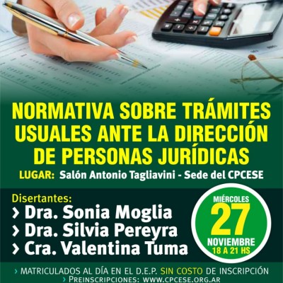 Normativa sobre Trámites Usuales ante la Dirección de Personas Jurídicas