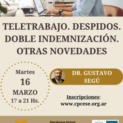 Teletrabajo. Despidos. Doble Indemnización. Otras Novedades