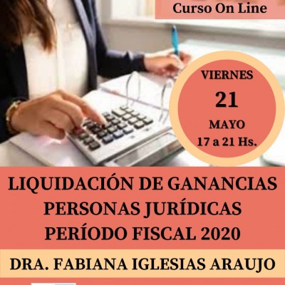 Liquidación de Ganancias Personas Jurídicas período fiscal 2020