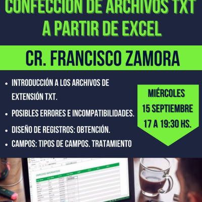 Confección de archivos TXT a partir de Excel