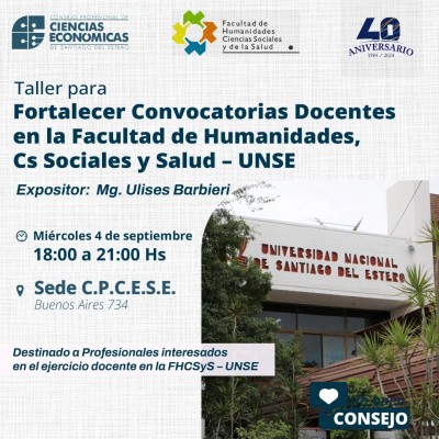 Fortalecer Convocatorias Docentes en la Facultad de Humaninades, Cs Sociales y Salus - UNSE