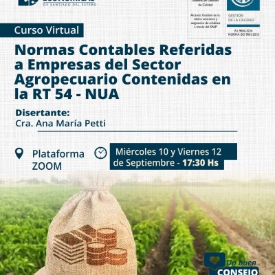Normas Contables Referidas a Empresas del Sector Agropecuario Contenidas en la RT 54 - NUA