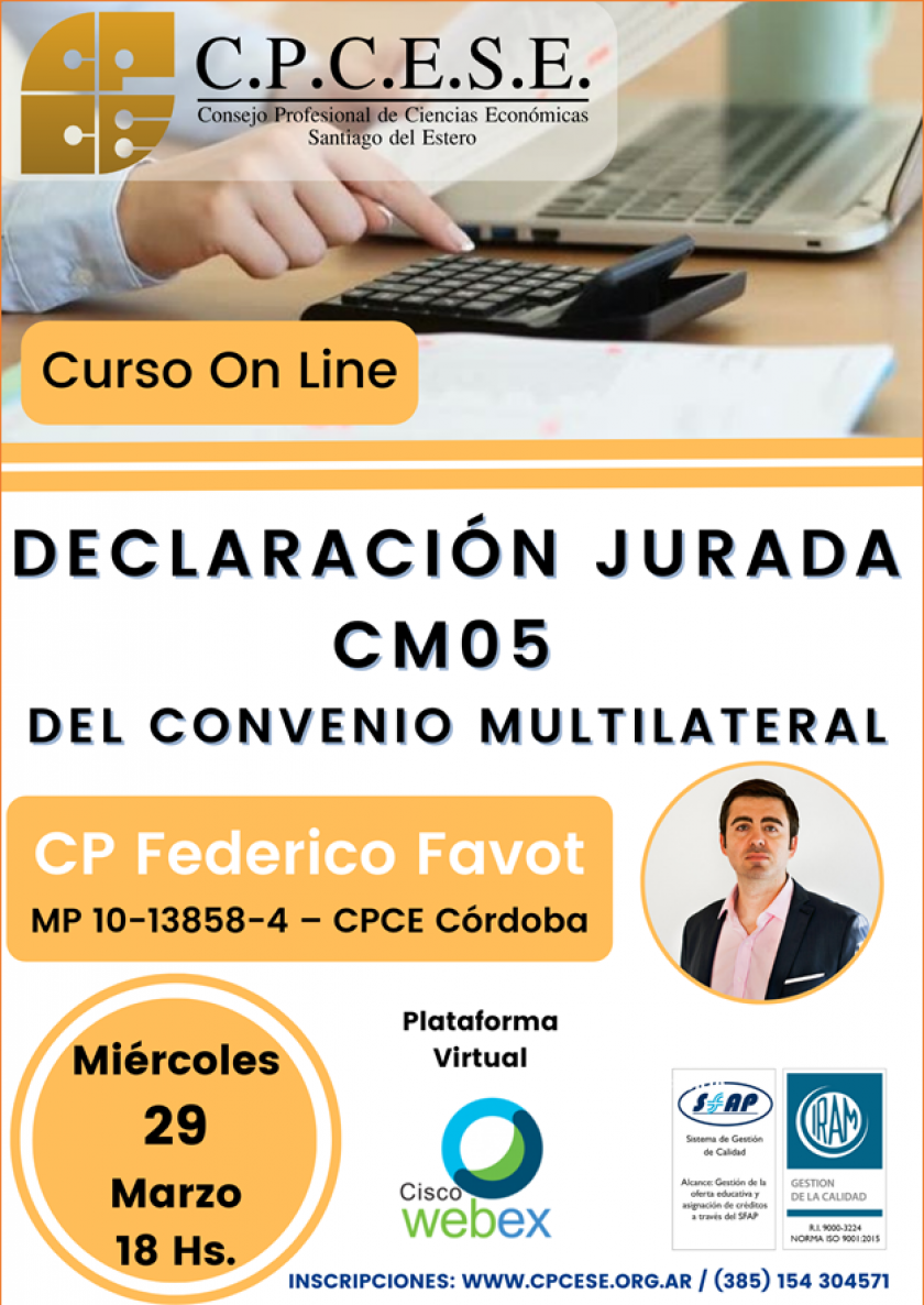 Declaración Jurada CM05 del Convenio Multilateral - Consejo Profesional ...